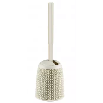 CURVER Knit scopino WC con porta scopino, bianco, Ø14x43 cm