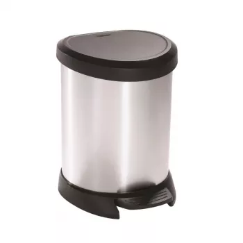 CURVER pattumiera con pedale Deco Bin 5L argento