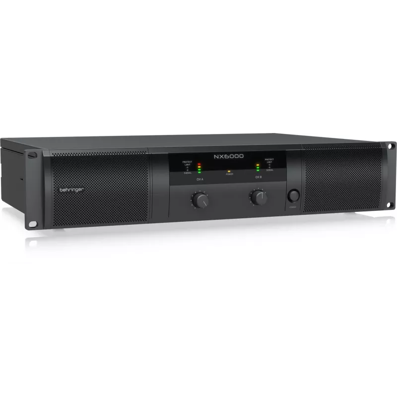 Behringer NX6000 finale Class-D 2 x 3000W a 4 Ohm con DSP, nero