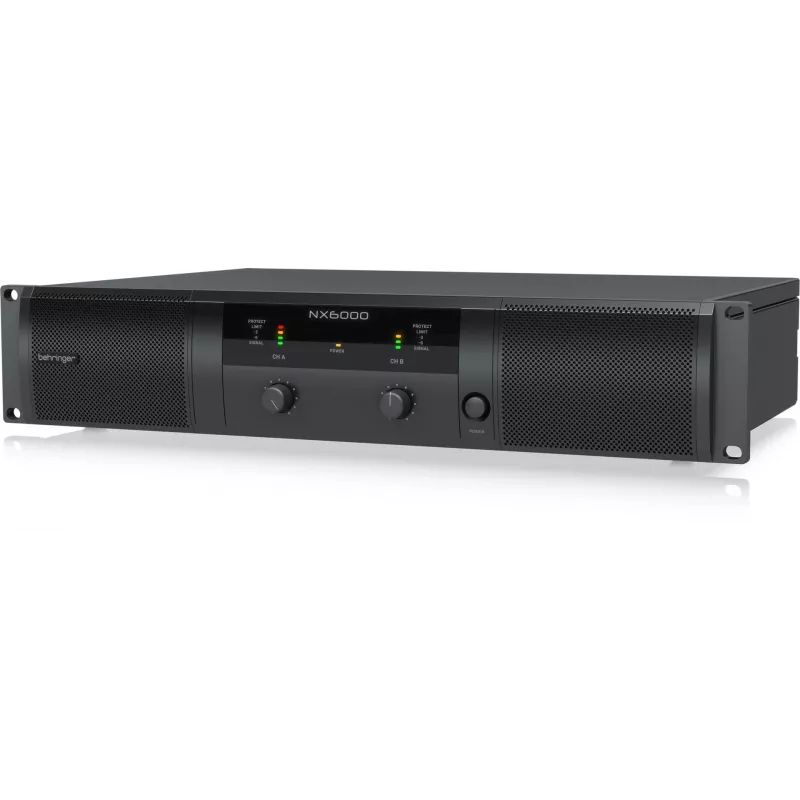 Behringer NX6000 finale Class-D 2 x 3000W a 4 Ohm con DSP, nero