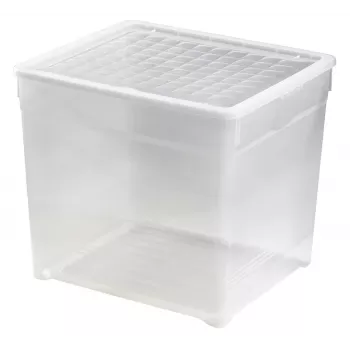 CURVER scatola in tessuto con coperchio 33L trasparente 39,5x34,2x34,3cm