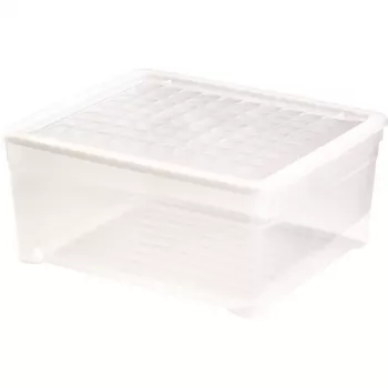 CURVER scatola con coperchio in tessuto 18,5L trasparente | 39,6x34,3x17,3cm