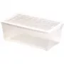 Curver Textile Box 5,7L scatola portaoggetti trasparente con coperchio, 34,3 x 19,5 x 12,5 cm