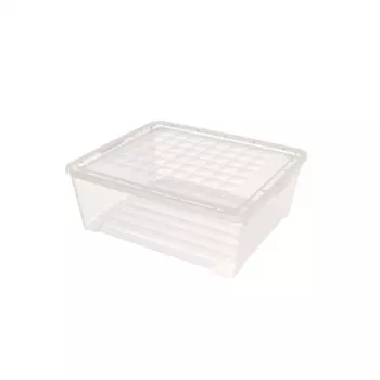 CURVER scatola in tessuto con coperchio, 10L, trasparente, 34,2 x 29,7 x 12,5 cm