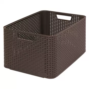 CURVER scatola Style L 43,6 x 32,6 x 23 cm scatola portaoggetti marrone scuro