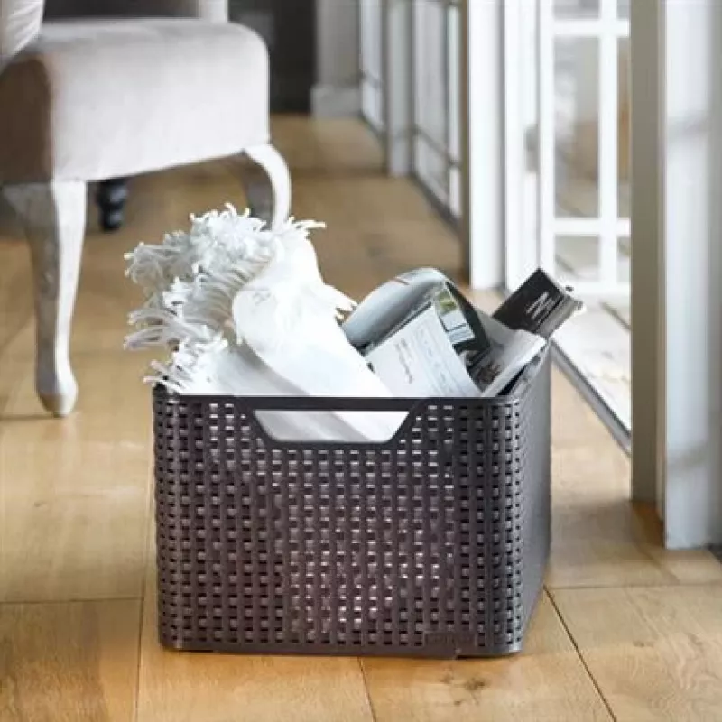 CURVER scatola Style L 43,6 x 32,6 x 23 cm scatola portaoggetti marrone scuro