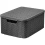 Curver Style M scatola portaoggetti con coperchio, 21,5L, grigio scuro, 39,3x29,3x18,7cm