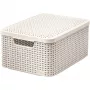 CURVER Style M scatola portaoggetti con coperchio, 39,3 x 29,3 x 18,7 cm, crema, 21,6L, pieghevole