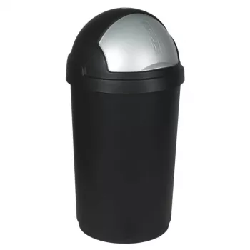 CURVER Bullet 50L nero/argento contenitore rifiuti