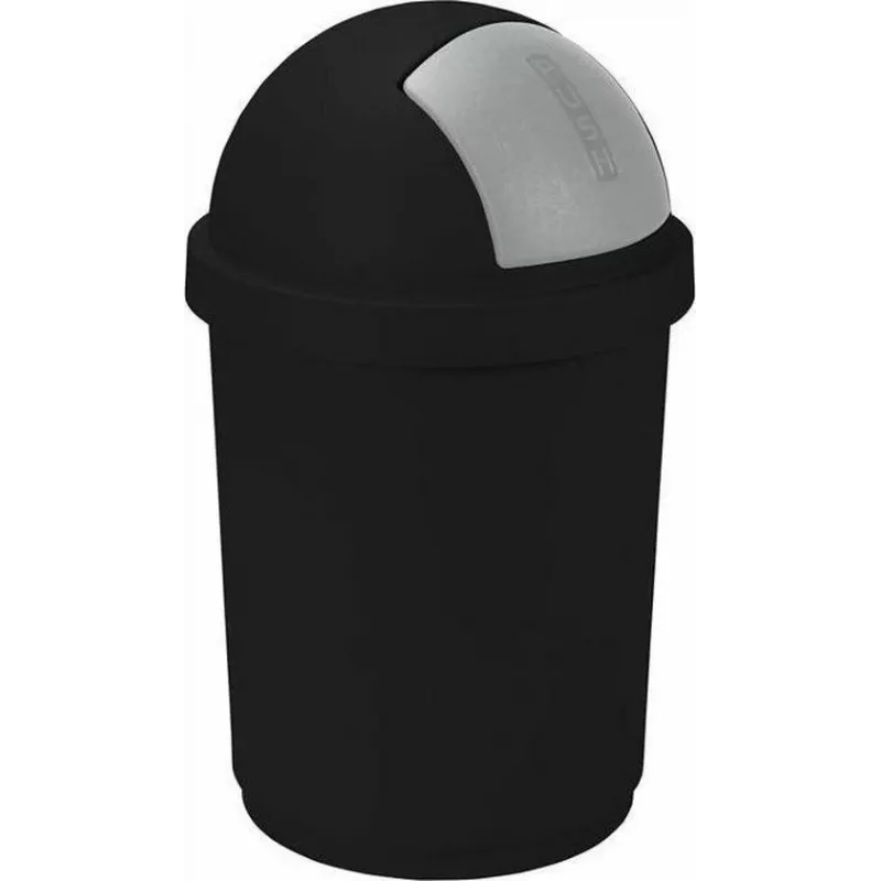 CURVER Bullet 50L nero/argento contenitore rifiuti