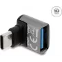 Delock adattatore USB 10 Gbps USB Type-C maschio a USB Type-A femmina, angolato verso l'alto, case in alluminio