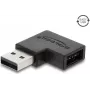 Delock USB 2.0 Type-A maschio a Easy USB Type-A femmina adattatore, angolato a sinistra, nero
