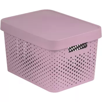 Curver Infinity scatola per il contenimento in materiale riciclato 17 L, 36 x 27 x 22 cm, rosa