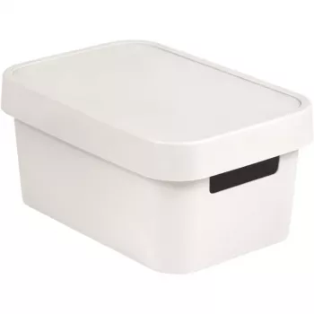 CURVER Infinity Recycled scatola per il contenimento 4,5L con coperchio, 27 x 19 x 12 cm, bianco