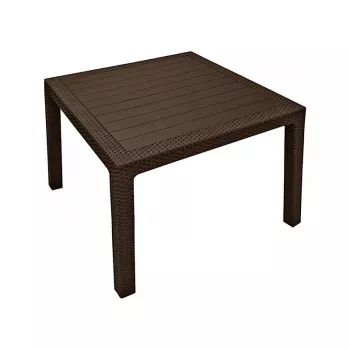 Keter Melody Quartet tavolo da giardino marrone tavolo da pranzo outdoor rettangolare per 6 persone