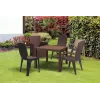 Keter Melody Quartet tavolo da giardino marrone tavolo da pranzo outdoor rettangolare per 6 persone