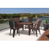 Keter Melody Quartet tavolo da giardino marrone tavolo da pranzo outdoor rettangolare per 6 persone
