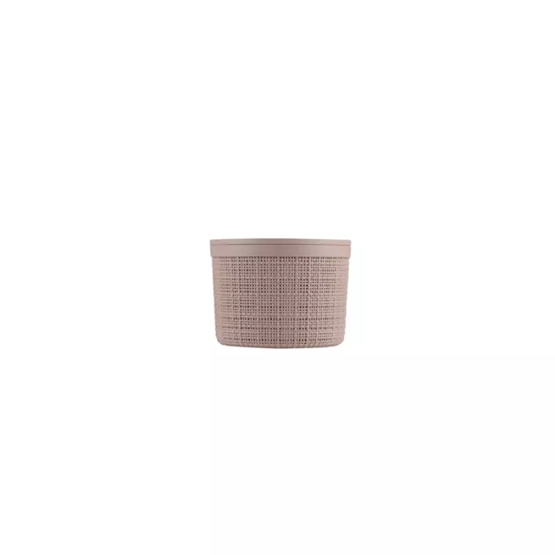 CURVER Jute cesto per il contenimento rotondo con coperchio 2L rosa 17x13cm
