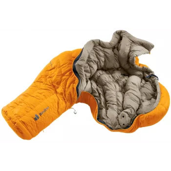 DEUTER Astro Pro 600 -12°C/10°F sacco a pelo in piuma Magma-Titanium con cerniera a sinistra