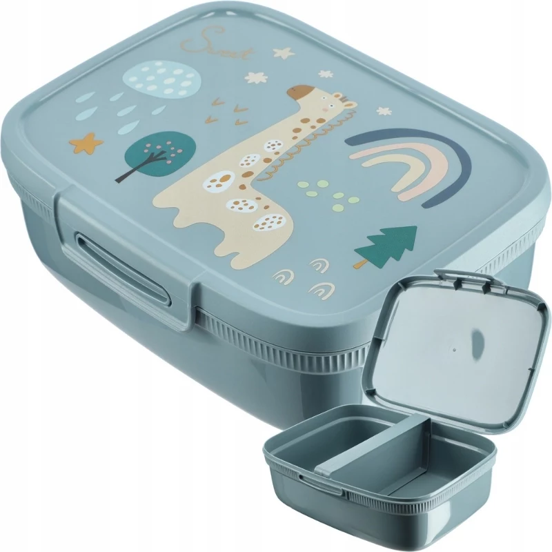 CURVER Snap Box contenitore rettangolare con divisorio 1,8L blu-grigio
