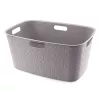 CURVER Softex cesto portabiancheria 45L, marrone grigio, 57x37x27cm