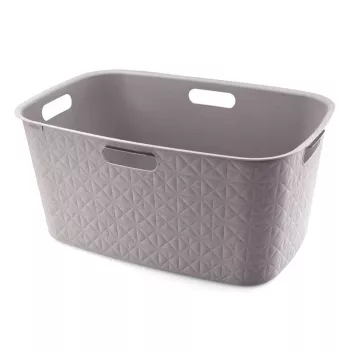 CURVER Softex cesto portabiancheria 45L, marrone grigio, 57x37x27cm