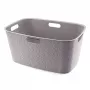 CURVER Softex cesto portabiancheria 45L, marrone grigio, 57x37x27cm