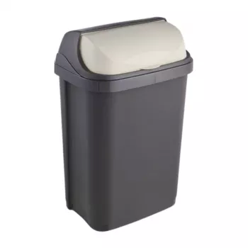 KEEEPER Rasmus 10L cestino con coperchio girevole, grafite