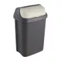 KEEEPER Rasmus 10L cestino con coperchio girevole, grafite