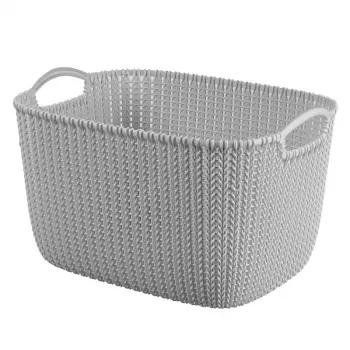 Curver Knit L cesto contenitore rettangolare 19L grigio chiaro