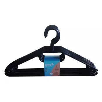 KEEEPER Arvid grucce in plastica, set da 10, 40 x 22 x 6,2 cm, nero