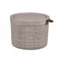 CURVER cesto con coperchio Jute rotondo 2L Ø17x13cm beige