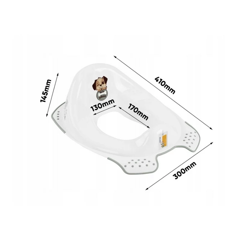 keeeper riduttore wc con funzione antiscivolo 'Ewa Dogs' bianco 30x40x15cm
