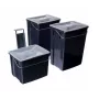 CURVER Biobox set di bidoni per rifiuti 2x10L + 6L grigio