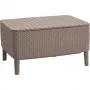 Keter Salemo tavolino da salotto da esterno beige – resistente tavolo in resina effetto rattan per la terrazza
