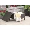 Keter Salemo tavolino da salotto da esterno beige – resistente tavolo in resina effetto rattan per la terrazza