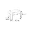 KEEEPER sgabello Tim 36,5 x 30 x 24 cm argento chiaro, bambù certificato FSC, portata 150 kg