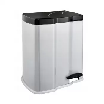 KEEEPER bidone con pedale per la raccolta differenziata 7+15L Gunnar 39,5x29x43,5cm argento chiaro