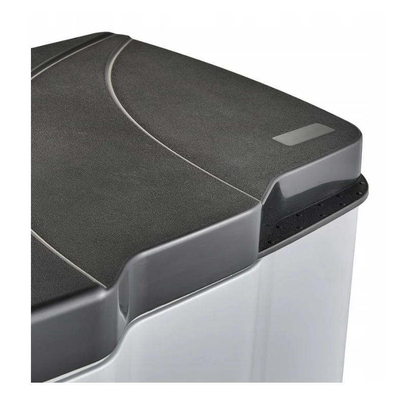 KEEEPER bidone con pedale per la raccolta differenziata 7+15L Gunnar 39,5x29x43,5cm argento chiaro