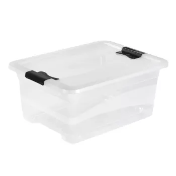 keeeper Crystalbox Cornelia scatola per il contenimento con coperchio, 12 L, trasparente, 39,5 x 29,5 x 17,5 cm