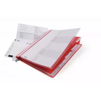 DURABLE 255503 cartella con visore convenzionale A4 rossa trasparente fronte