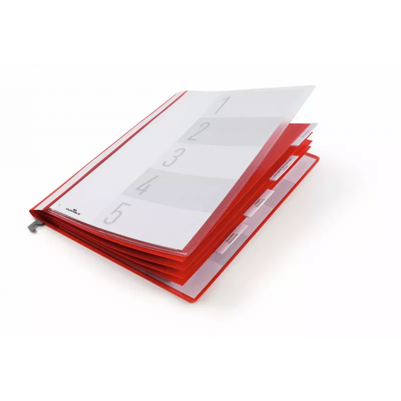 DURABLE 255503 cartella con visore convenzionale A4 rossa trasparente fronte