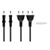 Kabelmeister prolunga euro Type-C su presa euro, nero, 0,75mm², 5m