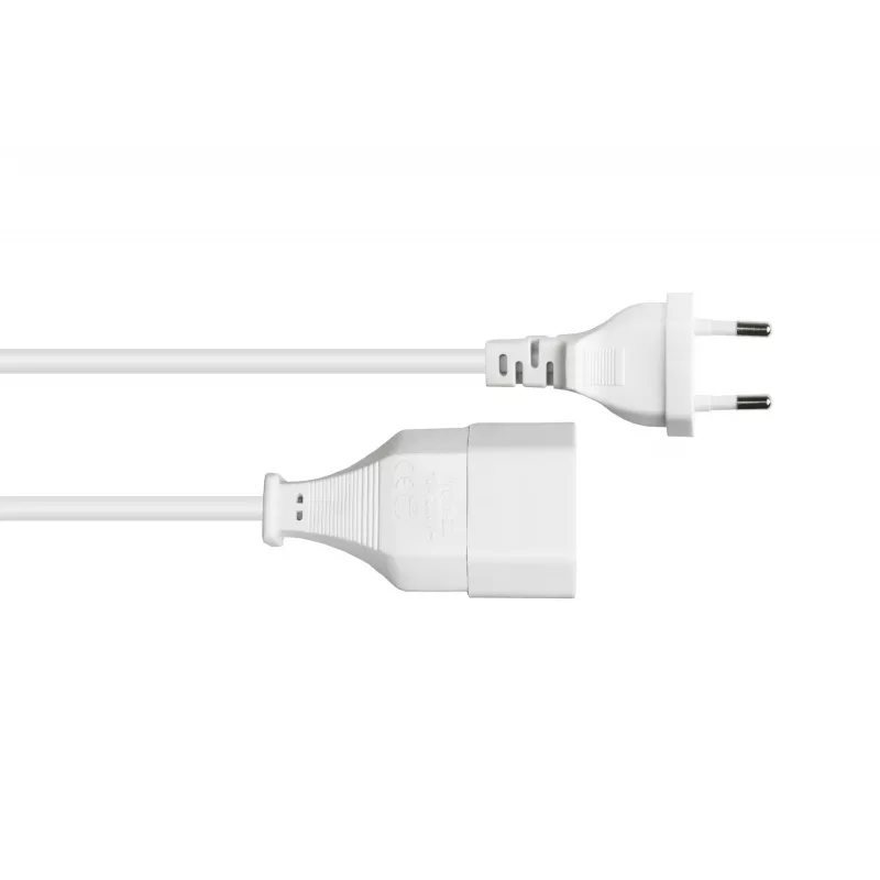Kabelmeister prolunga euro connettore maschio Type-C su presa euro, bianco, 0,75mm², 0,5m
