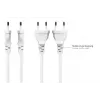 Kabelmeister prolunga euro connettore maschio Type-C su presa euro, bianco, 0,75mm², 0,5m