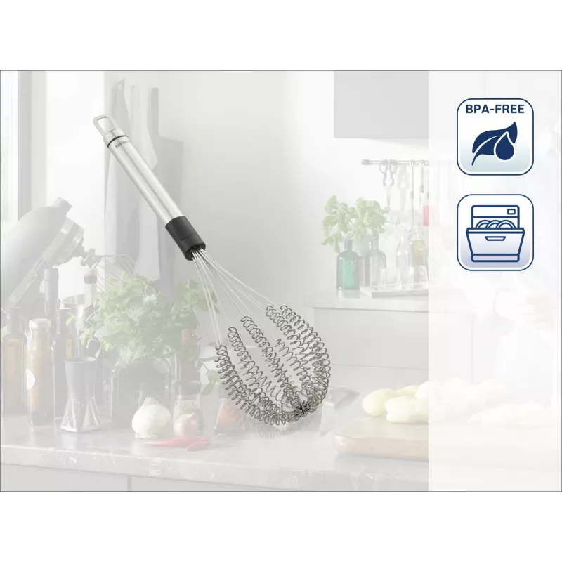 LEIFHEIT Speed Quirl M frusta manuale, acciaio inox, bianco/grigio, 26 cm