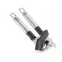 LEIFHEIT ProLine apriscatole manuale in acciaio inox con apribottiglie, argento/nero