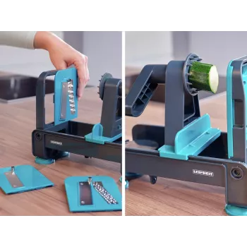 LEIFHEIT Table Scroll Cutter dispenser a parete per pellicola e pellicola trasparente, bianco