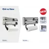 LEIFHEIT Parat Royal dispenser a parete per carta, pellicola e film, bianco/argento