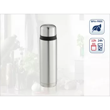 LEIFHEIT Thermos Coco 1,0L borraccia termica in acciaio inox con isolamento sottovuoto, argento
